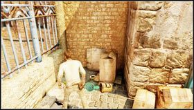 After you have finished the first battle in this chapter (right after recovering Charlies notebook) run through the gate - Uncharted 3: Chapter 10 treasures guide - Treasures - Uncharted 3 Drakes Deception Guide