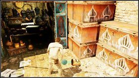 After recovering Charlies notebook and killing all enemies on the street, run out of the battlefield and follow your allies [1] - Uncharted 3: Chapter 10 treasures guide - Treasures - Uncharted 3 Drakes Deception Guide