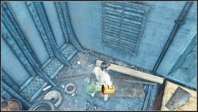 Immediately after you release yourself from the shackles and defeat the pirates, climb the ladder to get on top of the containers - Uncharted 3: Chapter 12 treasures guide - Treasures - Uncharted 3 Drakes Deception Guide