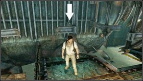 Climb a yellow crane [1], and you will stand on a metal broken grating - Uncharted 3: Chapter 12 treasures guide - Treasures - Uncharted 3 Drakes Deception Guide