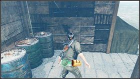 Right at the beginning of the chapter, after defeating all opponents, look around the square made up of floating barges - Uncharted 3: Chapter 13 treasures guide - Treasures - Uncharted 3 Drakes Deception Guide