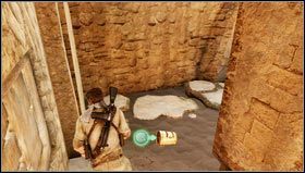 After destroying the column, in order to get out of the trap, climb the stairs to get to the room flooded with debris [1] - Uncharted 3: Chapter 19 treasures guide - Treasures - Uncharted 3 Drakes Deception Guide