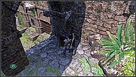 After this encounter, he turned toward the sea and looked at the tree (to the left of the turret) - Uncharted 1: Unlocking the Past - Chapter 6 walkthrough - Walkthrough - Uncharted Drakes Fortune Guide