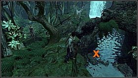 Nate led the way to the ruins, and from there, he climbed the little steps up and left - Uncharted 1: Sanctuary - Chapter 13 walkthrough - Walkthrough - Uncharted Drakes Fortune Guide