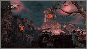 Then, he went to the left side of the wall - in front of him, between the elements of the monument, he saw a grenade launcher - Uncharted 1: Race to the Rescue - Chapter 20 walkthrough - Walkthrough - Uncharted Drakes Fortune Guide