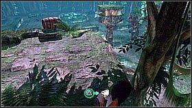 After clearing the area of enemies and collecting weapon magazines, Nate climbed the system of pillars in the further part of this location - Uncharted 1: Plane-wrecked part 1 - Chapter 4 walkthrough - Walkthrough - Uncharted Drakes Fortune Guide
