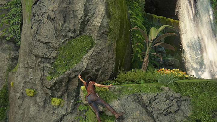 After you have landed on a stable ledge, go left - Reach the railway station - 8. Partners - Walkthrough - Uncharted: The Lost Legacy Game Guide