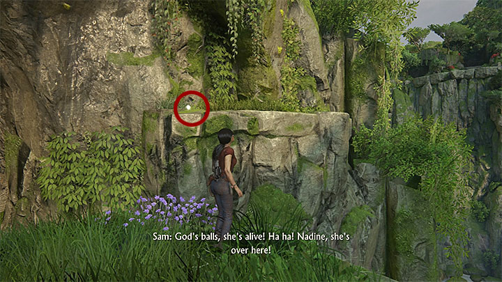 After the last jump, you will get to a vertical wall over which you have to climb (you will have to use the hatchet here) - Reach the railway station - 8. Partners - Walkthrough - Uncharted: The Lost Legacy Game Guide