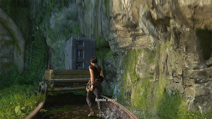 You can now remain in the cave and hear the conversation out, or head into the previous location *the one with the tracks) - Reach the railway station - 8. Partners - Walkthrough - Uncharted: The Lost Legacy Game Guide