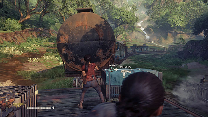 The firefight leads to a inaccessible fuel tanker shown on the screenshot above - End of the Line - Walkthrough - Uncharted: The Lost Legacy Game Guide