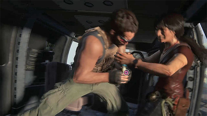 Begin with pressing Square, then move to Triangle - Right Under Your Nose - Trophy Guide - Uncharted: The Lost Legacy Game Guide