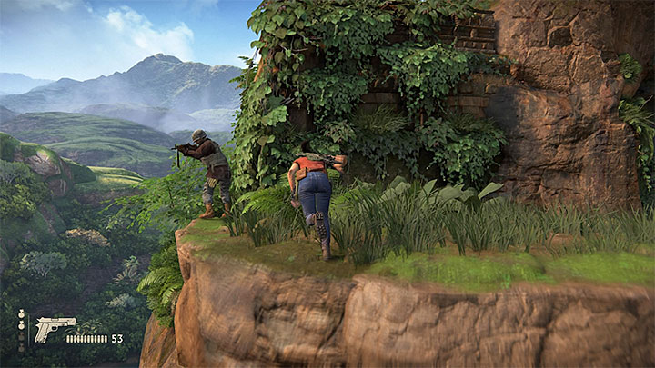 You can push enemies off ledges. - - Exploring the Parashurama Fort (bow and arrow) - Walkthrough - Uncharted: The Lost Legacy Game Guide