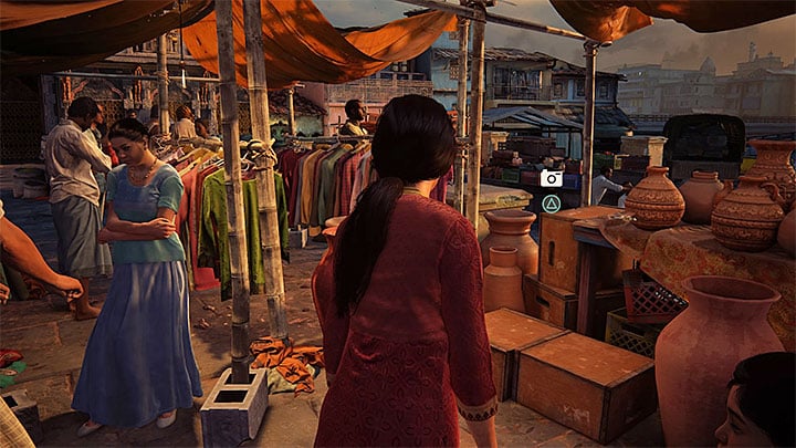 You can take this photo when you are going through the marketplace - Prologue Secrets - Secrets - Uncharted: The Lost Legacy Game Guide
