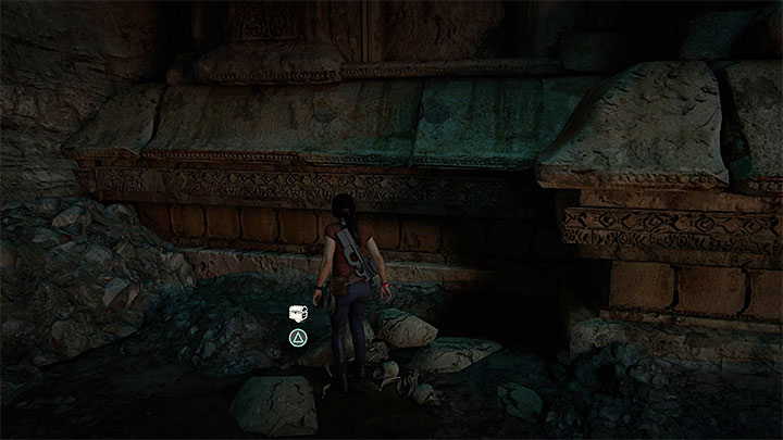 Find interactive edges on one of the walls, they will help you to leave the chamber in which you are currently in - - Examing the cave - Walkthrough - Uncharted: The Lost Legacy Game Guide