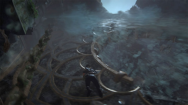 Quickly climb on the damaged lift - - Examing the cave - Walkthrough - Uncharted: The Lost Legacy Game Guide