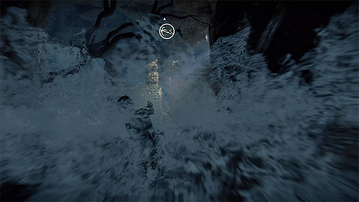 In the last part during which you are sliding down the aqueduct you should be ready to press L1 in order to catch the hook presented in the picture - - Meeting Asav - Walkthrough - Uncharted: The Lost Legacy Game Guide