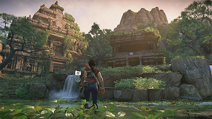 The last picture has to be taken in the large ruins - Homecoming Secrets - Secrets - Uncharted: The Lost Legacy Game Guide