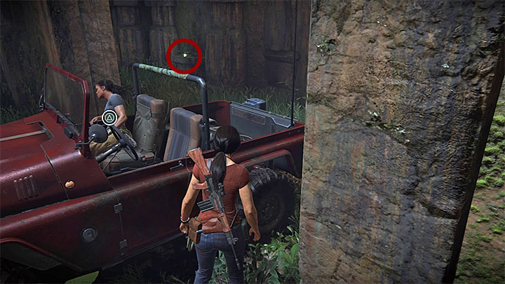 This secret can be found at the end of the chapter - after you climb the wall in the large ruins and use the mechanism to open the big gate - Homecoming Secrets - Secrets - Uncharted: The Lost Legacy Game Guide