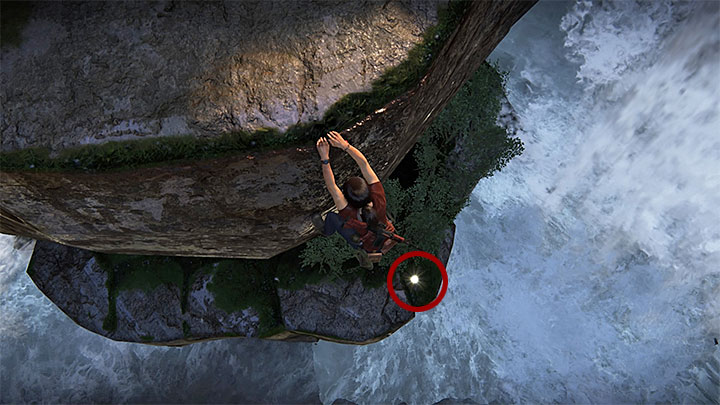 It is not easy to obtain this collectible, because it is on a seemingly inaccessible ledge - Treasures in Wester Ghats Secrets - Secrets - Uncharted: The Lost Legacy Game Guide