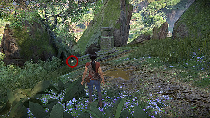 This secret is located in the east part of the map - Treasures in Wester Ghats Secrets - Secrets - Uncharted: The Lost Legacy Game Guide