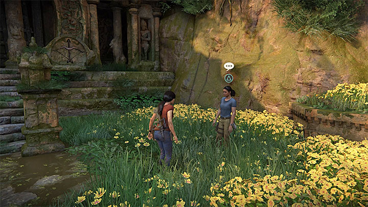 The chance for this conversation with Nadine appears when you reach area near Parashurama fort located in the south-west part of the map - 4 - Photos, optional conversations and lockboxes in Wester Ghats Secrets - Secrets - Uncharted: The Lost Legacy Game Guide