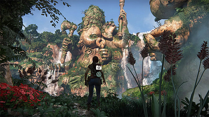 The place where you can take a photo can be accessed shortly after using the grapple hook for the first time in this level - The Great Battle All secrets - Secrets - Uncharted: The Lost Legacy Game Guide