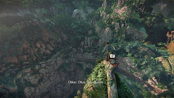 You can take another photo after Chloe and Nadine climb onto one of the gigantic statues (Chloe will lose her balance a bit earlier and she will have to climb up over Nadine) - The Great Battle All secrets - Secrets - Uncharted: The Lost Legacy Game Guide