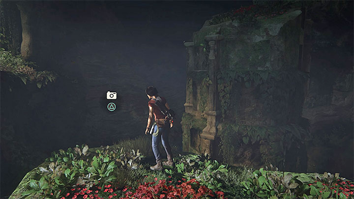 This new photo can be taken right after sliding down the ropes into a giant cave with new Parashurama and Ganesha monuments - The Great Battle All secrets - Secrets - Uncharted: The Lost Legacy Game Guide