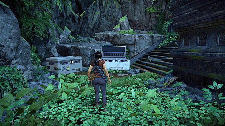 You can find the last crate right after the abovementioned conversation with Nadine - Secrets in The Gatekeeper chapter - Secrets - Uncharted: The Lost Legacy Game Guide