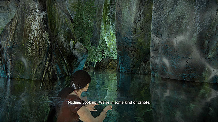 After you have reached another part of ruins, across the underwater tunnel, take do not hurry to take the stairs and explore the side area shown in the above screenshot first - - A visit to the library - Walkthrough - Uncharted: The Lost Legacy Game Guide