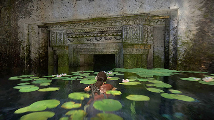 Take the passage that has opened and, after you have reached the next location, find the camera icon to interact with the photo opportunity location (3/7) - - A visit to the library - Walkthrough - Uncharted: The Lost Legacy Game Guide