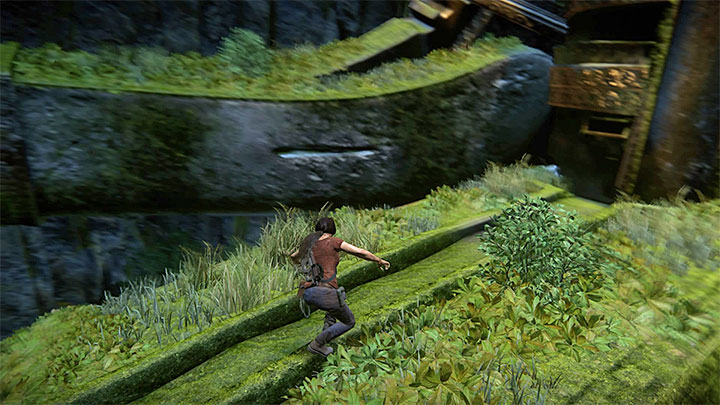 Jump onto the hand that has just moved - Solution to the puzzle with Shivas statue - Walkthrough - Uncharted: The Lost Legacy Game Guide