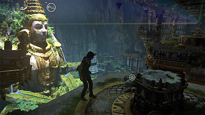 Head towards the area to the right of the starting point, i - Solution to the puzzle with prisms - Walkthrough - Uncharted: The Lost Legacy Game Guide