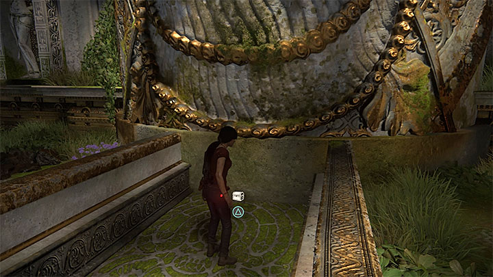 This one is easy to locate, because at the foot of the large Shivas statue (go ahead from the spot where you took aq photo of the statue) - The Lost Legacy All Secrets - Secrets - Uncharted: The Lost Legacy Game Guide