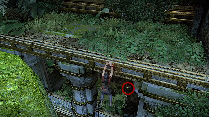 You can find this treasure right after you use Shivas upper hand to reach the ruins on the left - The Lost Legacy All Secrets - Secrets - Uncharted: The Lost Legacy Game Guide