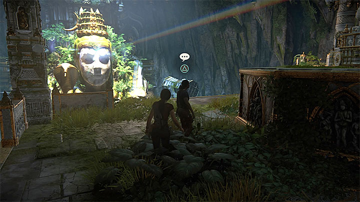 You can unlock the last conversation after you reach the upper chamber with prism and mirrors - The Lost Legacy All Secrets - Secrets - Uncharted: The Lost Legacy Game Guide