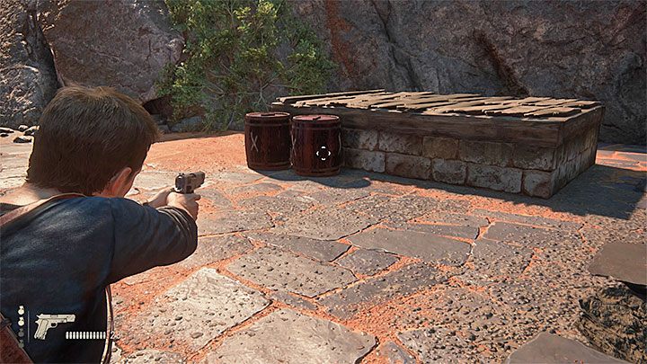 Use any weapon to shoot explosive barrels and gain access to the inner part of the building - Uncharted 4: Chapter 10 The Twelve Towers - treasure list - Treasures - Uncharted 4: A Thiefs End Game Guide