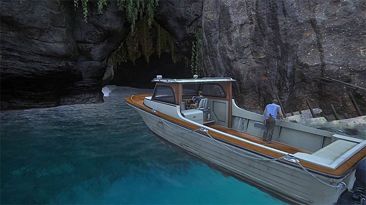 Reach the islet surrounded by 4 boulders and after you check out the next arrow, go left a little - Uncharted 4: Chapter 12 At Sea - walkthrough - Walkthrough - Uncharted 4: A Thiefs End Game Guide