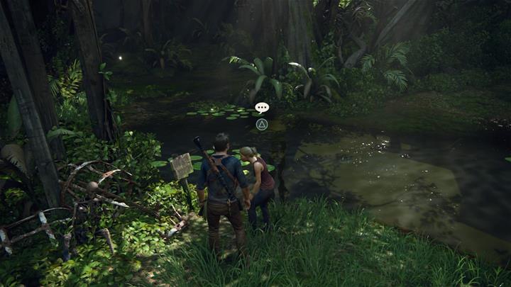 Show Elena around the starting location and read the pirate motto - this will start two optional conversations - Uncharted 4: Chapter 18 New Devon - walkthrough - Walkthrough - Uncharted 4: A Thiefs End Game Guide