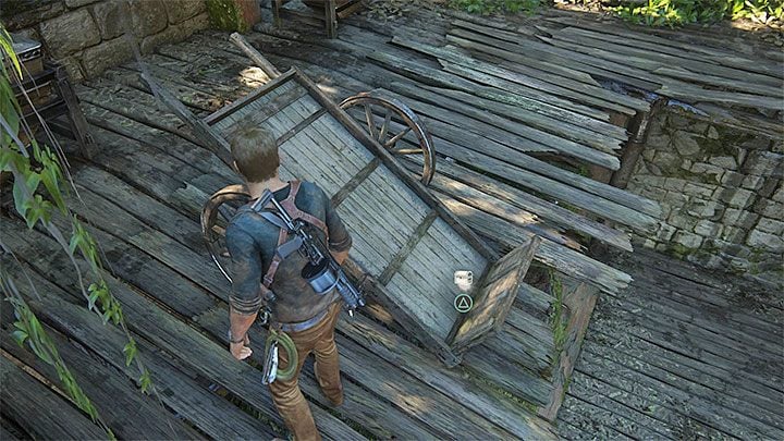 You can find the first collectible at the very beginning of the chapter - Uncharted 4: Chapter 14 Join Me in Paradise - treasure list - Treasures - Uncharted 4: A Thiefs End Game Guide