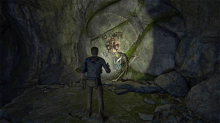 You can obtain the first journal entry soon after you use grappling hook to swing over to the cave behind one of the waterfalls - Uncharted 4: Journal entries - secrets, puzzles - Secrets and puzzles - Uncharted 4: A Thiefs End Game Guide