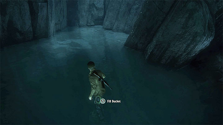 You can fill your bucket here - Uncharted 4: Harder puzzles - solution, walkthrough - Secrets and puzzles - Uncharted 4: A Thiefs End Game Guide