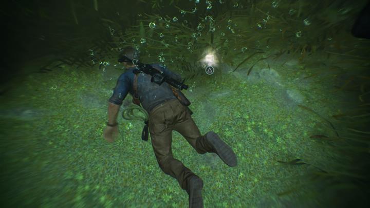Swim towards the two angel statues, submerge in the water and find the treasure up ahead, in the corner of the building - Uncharted 4: Chapter 18 New Devon - treasure list - Treasures - Uncharted 4: A Thiefs End Game Guide