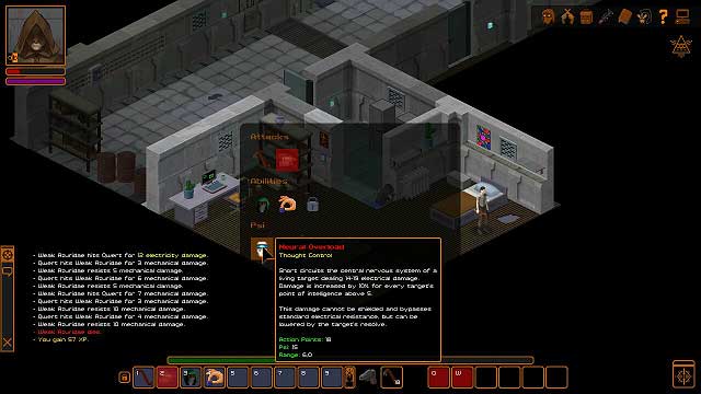 After the fight, you will wake up in your room, but you now have a new psi ability - Neural Overload - Good start | Crafting and trading - Crafting and trading - Underrail Game Guide