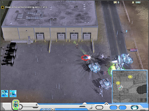 The final holding pen is located to the north-east (5 on the map) - Mission 2 - part 2 - Novus - Universe at War: Earth Assault - Game Guide and Walkthrough