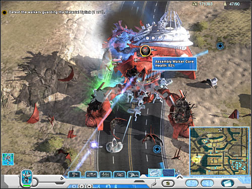 Fourth objective: Escort Mirabel to the Material Uplink - Mission 5 - part 2 - Novus - Universe at War: Earth Assault - Game Guide and Walkthrough