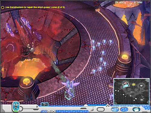 Third objective: Escort Mirabel to the Material Uplink - Mission 6 - part 2 - Novus - Universe at War: Earth Assault - Game Guide and Walkthrough