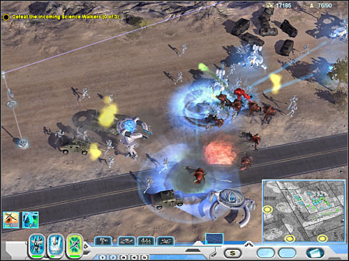 Your main concern while trying to take down all three Science Walkers is that you'll have to avoid their most powerful attack - Mission 7 - part 3 - Novus - Universe at War: Earth Assault - Game Guide and Walkthrough