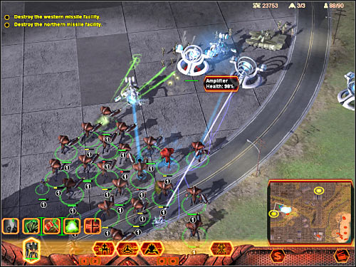 Make sure that you have a large army at your disposal - Mission 2 - part 3 - Hierarchy - Universe at War: Earth Assault - Game Guide and Walkthrough