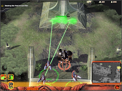 Second objective: Destroy the second transmitter - Mission 3 - part 1 - Hierarchy - Universe at War: Earth Assault - Game Guide and Walkthrough